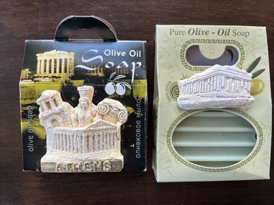 Pure Olive Oil Soap From Greece with Magnet, Set Of 2