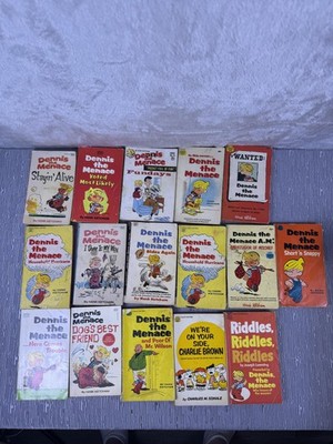 Lot 16 Dennis The Menace Fawcett Paperbacks Ketcham Schulz Comics Humor Vintage