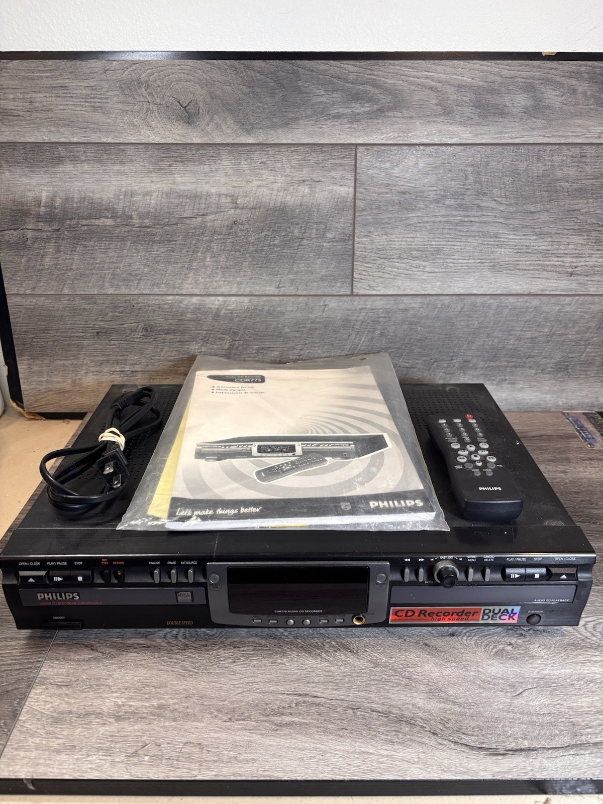 Player Dual Deck W/remote & Manual Tested