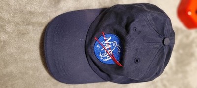 Navy blue baseball Youth Cap 'NASA'made by Triangle Headwear,100% cotton constr.