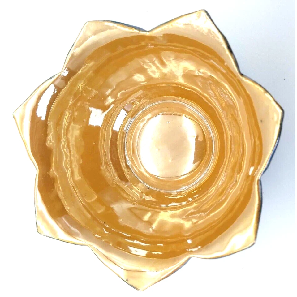 Cuenco para servir Elite B vintage con platillo y cuchara brillo con patrón floral Japón Foto 3 de 4