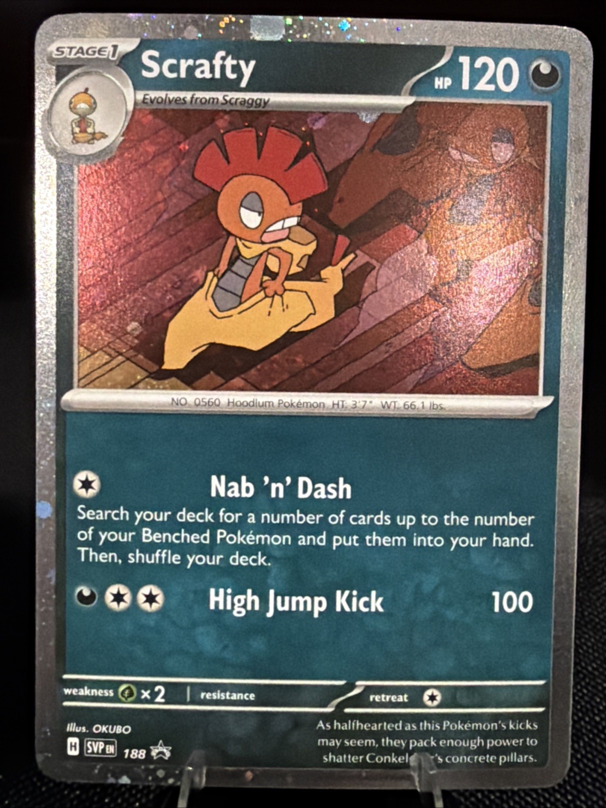 Pokemon TCG - Scrafty - #188 - Scarlet & Violet - Black Star Promo