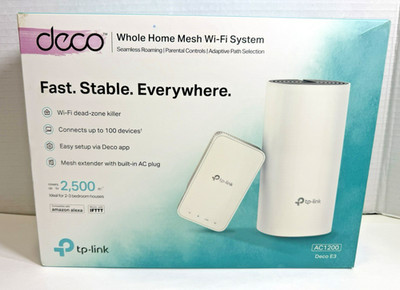 TP-LINK Deco AC1200 Whole Home Mesh WiFi System, Easy Setup Router, Extender