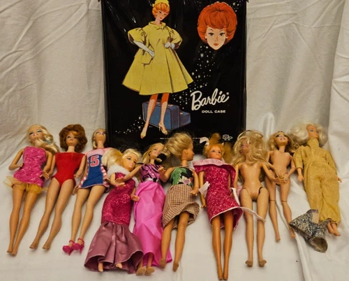 10 Vintage Mattel Hasbro Barbie Midge China Indonesia Korea 1966-2009 & case