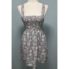 American Eagle Womens S Dress Smocked Cottagecore Peasant Dainty Feminine Mini