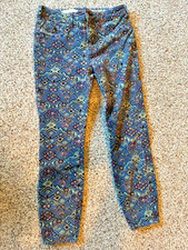 Pilcro The Letterpress Women Sz 29 High Rise Skinny Blue Corduroy Stretch Pants
