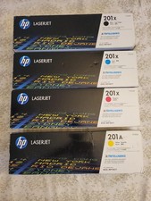 HP 201X  201A LaserJet Toner Cartridges - Black, Cyan, Magenta, Yellow,