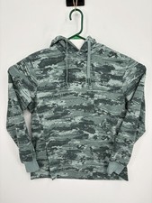 Gymshark Men's Green Camo Pullover Hoodie Performance Hoodie, Medium