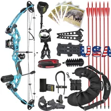 30-55lbs Archery Compound Bow 310FPS Let off 70% Hunting Shooting Bow Arrow Set