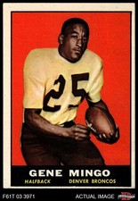 1961 Topps #194 Gene Mingo Broncos RC 3 - VG