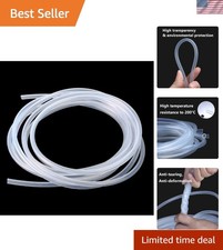 3/8" ID Silicone Tubing, Food Grade 3/8" ID x 1/2" OD 10 Feet Length Pure Sil...