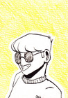ACEO Ink & Pencil Art Card - Original Character #7 2.5x3.5