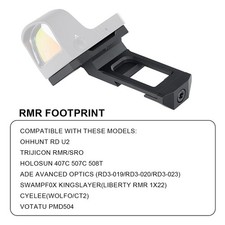 ohhunt Red Dot Mount Picatinny Mount Compatible with Holosun 407C 507C RMR SRO