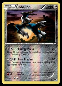 2013 Black & White - Legendary Treasures Cobalion reverse holo #91