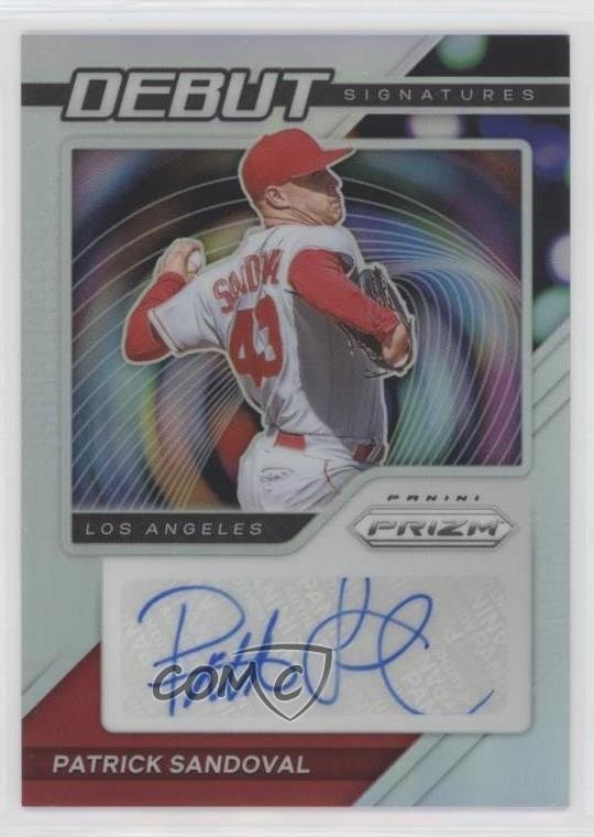 2021 Panini Prizm Debut Signatures Silver Patrick Sandoval #DS-PS Auto 09k3