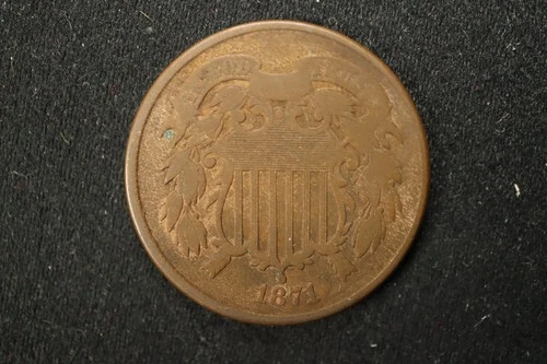1871-P Two Cent Piece — photo from the most recent tracked eBay sale