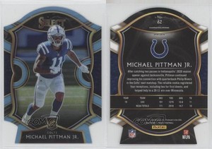 2020 Select Concourse Light Blue Prizm Die-Cut Michael Pittman Jr #62 Rookie RC