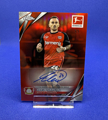 Topps Chrome Bundesliga 2024/25 Aleix García Auto Var BA-AG Bayer 04 /5
