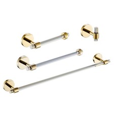 Bathroom Hardware Set Acrylic Gold - Bathroom Set Towel Bar Towel Rack Set - ...