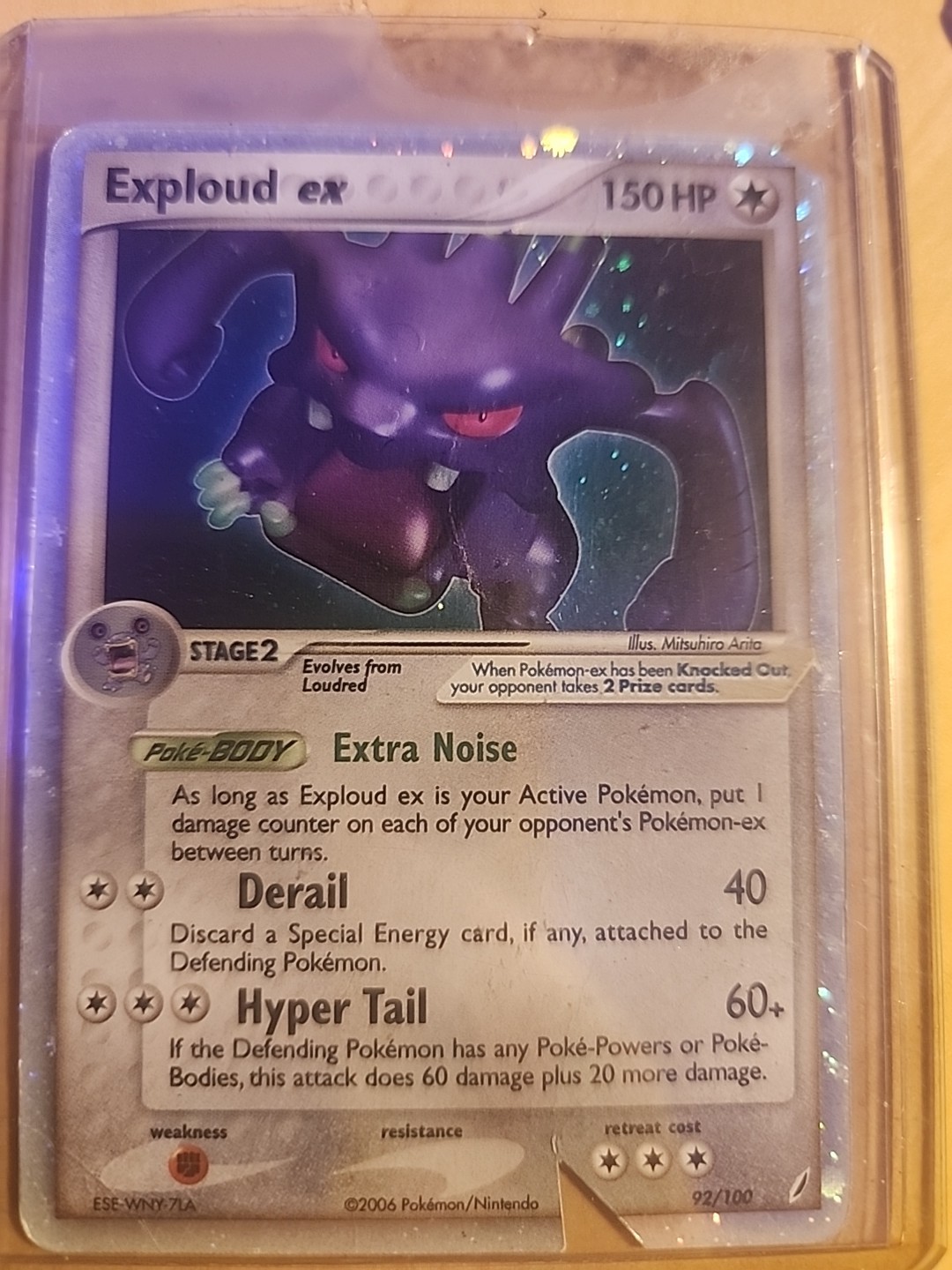 Pokemon Card Exploud EX 92/100 Crystal Guardians Holo Old Ultra Rare