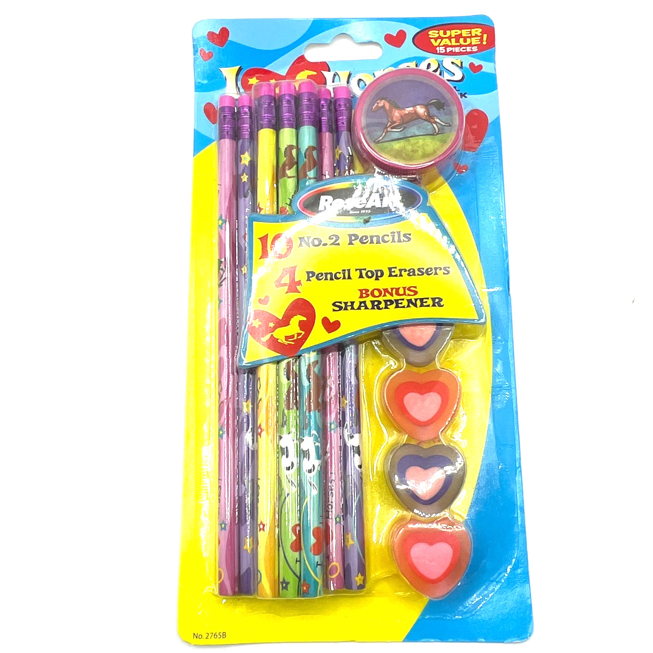 Fun Pack 10 No.2 Pencils 4 Erasers & Sharpener 2005