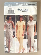 1990's Butterick Misses' Dress,Top,Pants Pattern 3361 Size 14-18 UNCUT