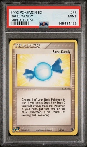 2003 POKEMON EX SANDSTORM #88 RARE CANDY PSA 9