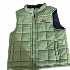 GYMBOREE Olive Green with Helicopter logo Puffer Vest. Poly fill Size 4T