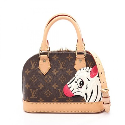 LOUIS VUITTON Alma BB Animogram Shoulder Crossbody Handbag M47201 canvas Used LV