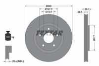2Er-Set 2Er Set Bremsscheibe Textar 92278905 Chrysler 04779712AA Chrysler 047797