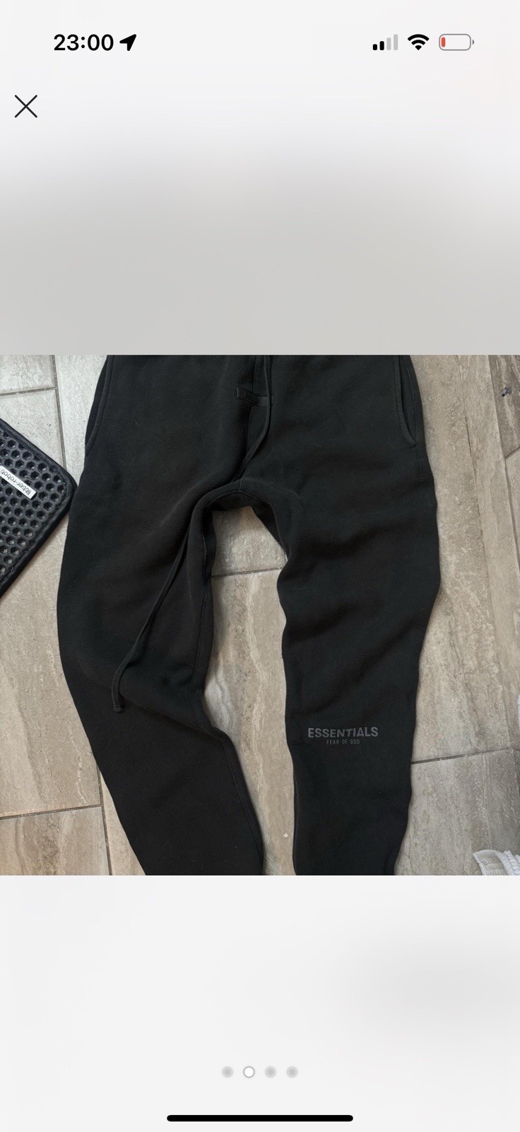 Essentials Size Small Two Piece Set Black  Tshirt… - image 3