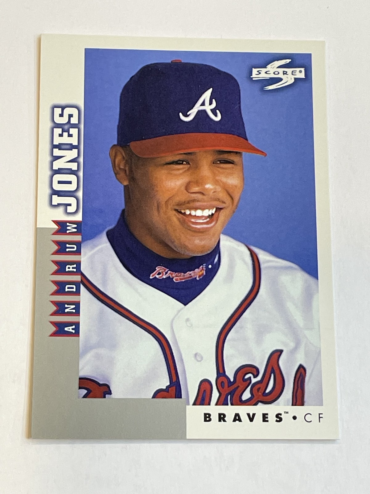 Andruw Jones #18 Baseball Cards 1998 Score Rookie Traded trading card — raw and PSA graded price guide