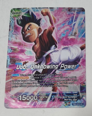Dragon Ball Super Card Game Uub Unknowing Power TB2-019 UC Uncommon Foil LP x1