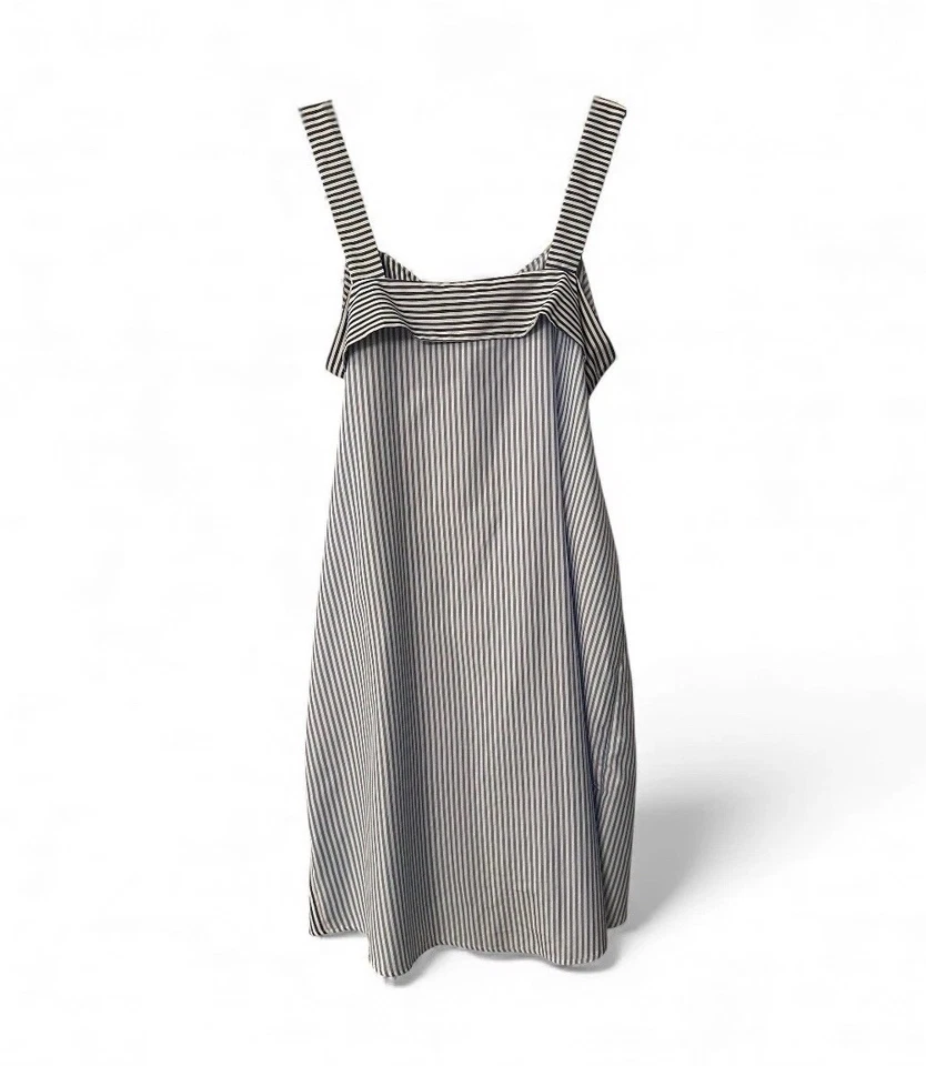 Vestido camisero WALTER BAKER L azul claro azul marino a rayas R $398 nuevo sin etiquetas Foto 3 de 4