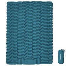 Double Camping Sleeping Pad, Ultralight Inflatable Sleeping Mat with Pillow B...
