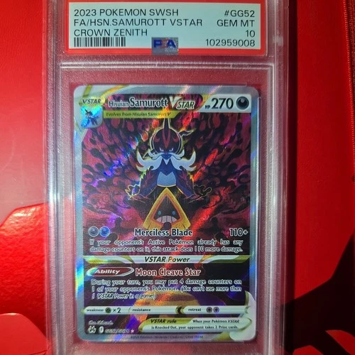 2023 Hisuian Samurott VSTAR GG52/GG70 Crown Zenith: PSA 10