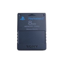 UK Stock 8MB PS2 Memory Card Black Sony Playstation 2 Storage