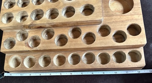 Handmade Wooden Essential Oils Bottles Display 3 Rows Holds 31 * 5-15ml Bottles - Picture 5 of 7
