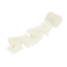 1 Roll 1.5" x 5.5 Yd Cotton Ribbon Handmade Frayed Fringe Ribbon Cream