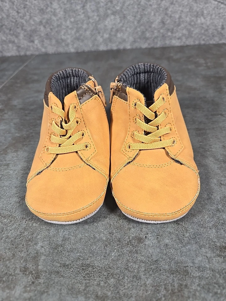 ro + me by ROBEEZ Size 6-12 Months Boot Style Soft Shoes Plastic Sole Zip - Image 2 of 4