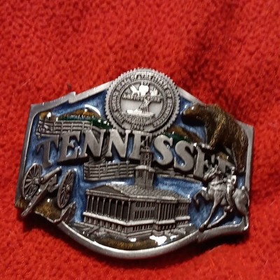 Siskiyou Buckle Co Men's Vintage Western Tennessee State Seal Buckle Q-35 USA