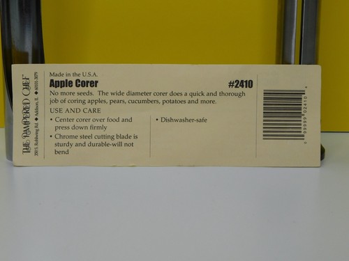 Pampered Chef Apple Corer #2410 & Corer #2415 Lot of 2 Kitchen Utensils Metal - Picture 3 of 19