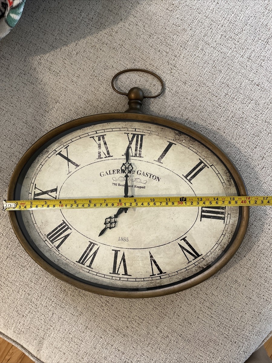 Needs Repair- Oval French Wall Clock Vintage Style, Galerie du
