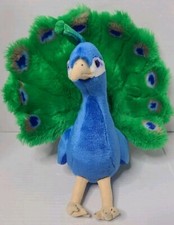 FAO Schwarz Peacock Bird 14" Plush Stuffed Animal Schwartz Blue Green Toys R US