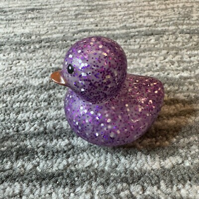 Rubber Duck Purple Glitter Shimmer Clear Decor Car Home Office