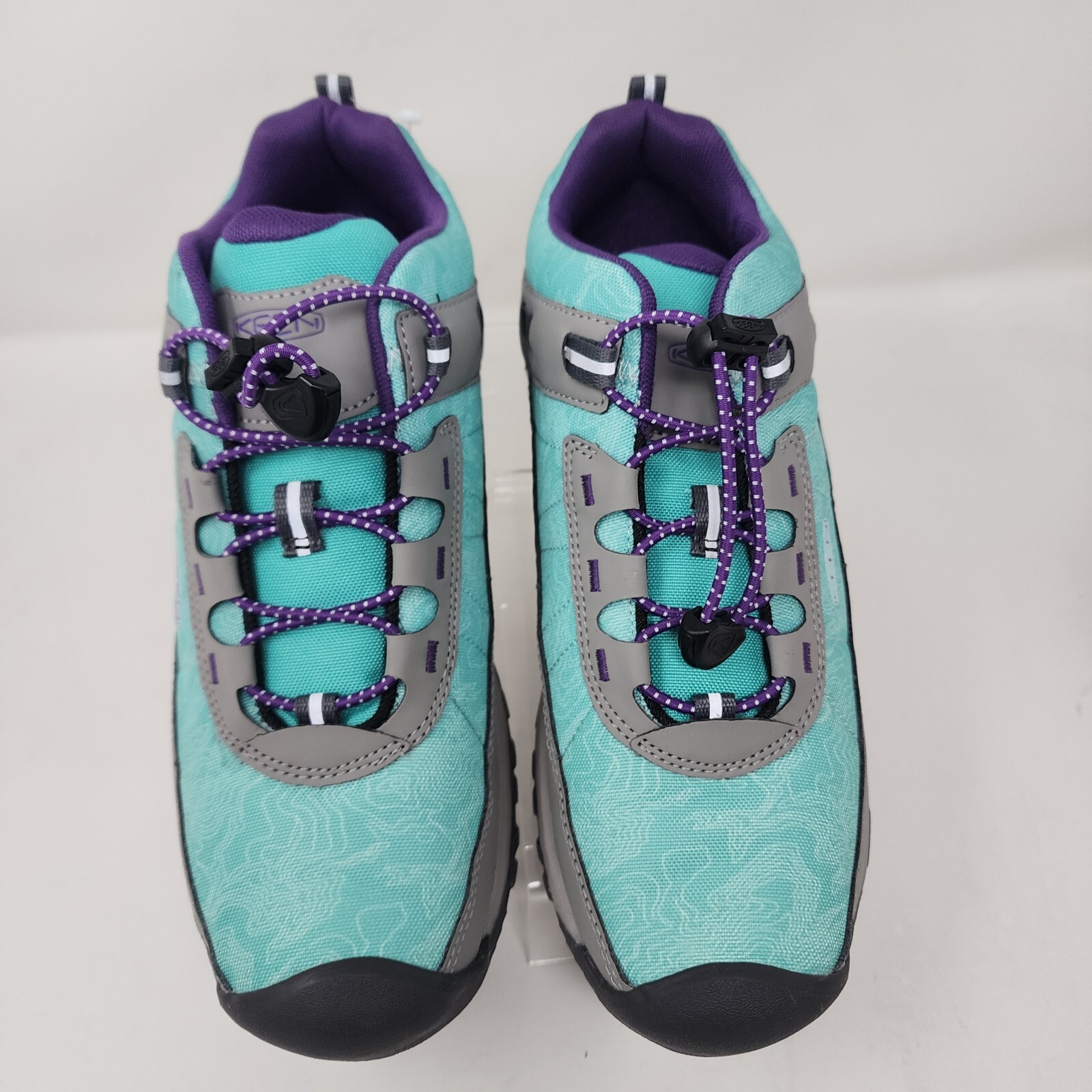 Scarpe da trekking Keen uomo 7 grigio verde logo trail sneakers stringate rapide passeggio