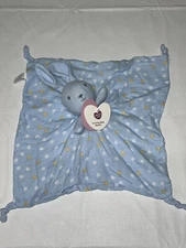 Parent's Choice Blue Bunny Rabbit Polka Dot Baby Blanket 15” Security Lovey