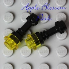 NEW Lego Minifig Black Police FLASHLIGHTS - Torch Flashlight w/Light Saber Hilts