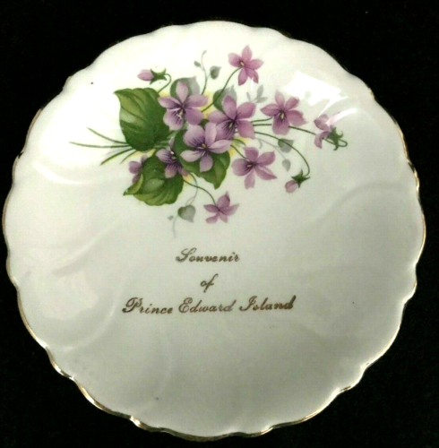 Mini Plato Vintage Royal Adderley Bone China Recuerdo de la Isla del Príncipe Eduardo - Imagen 1 de 3