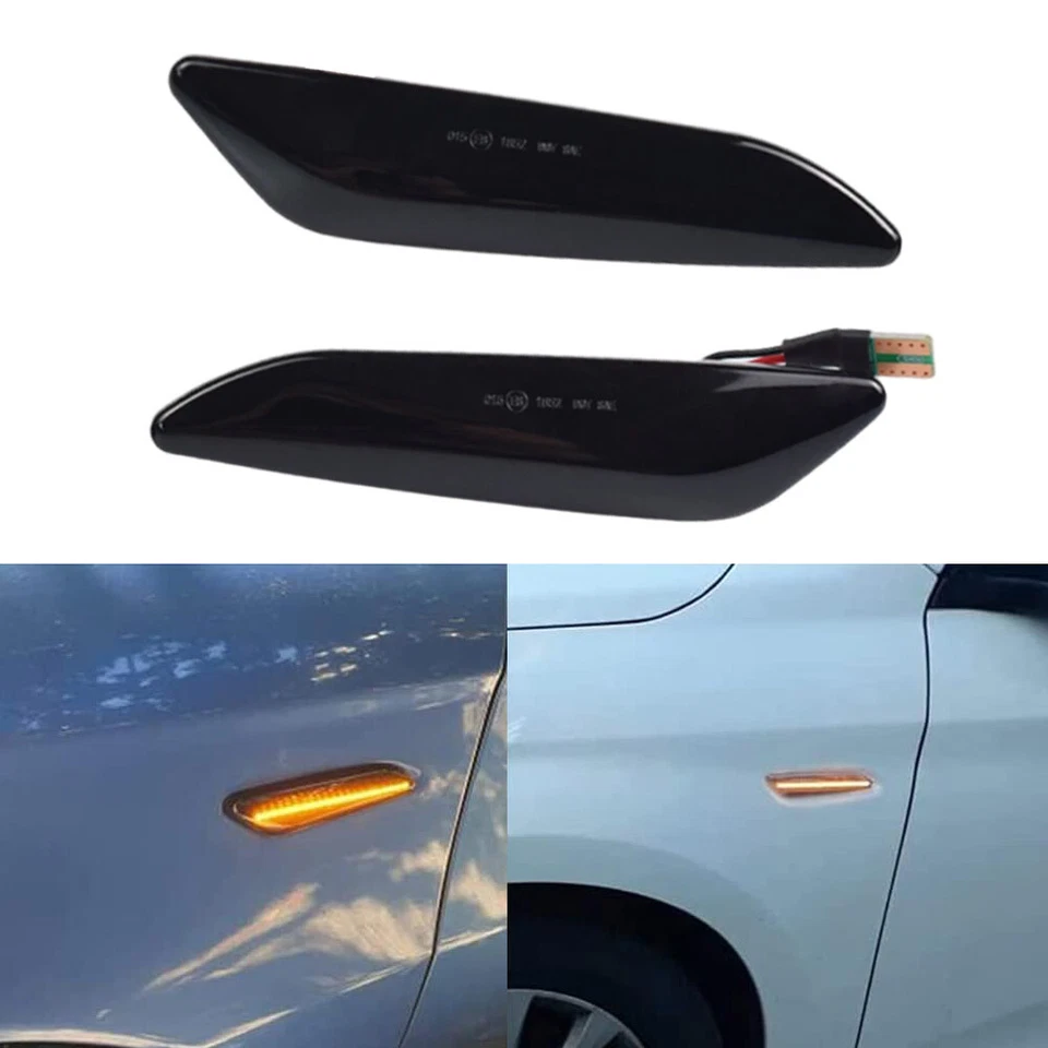 2x Luz LED de señalización lateral dinámica para Alfa Romeo 156 147/Lancia Delta 3 Ypsilon Foto 4 de 4